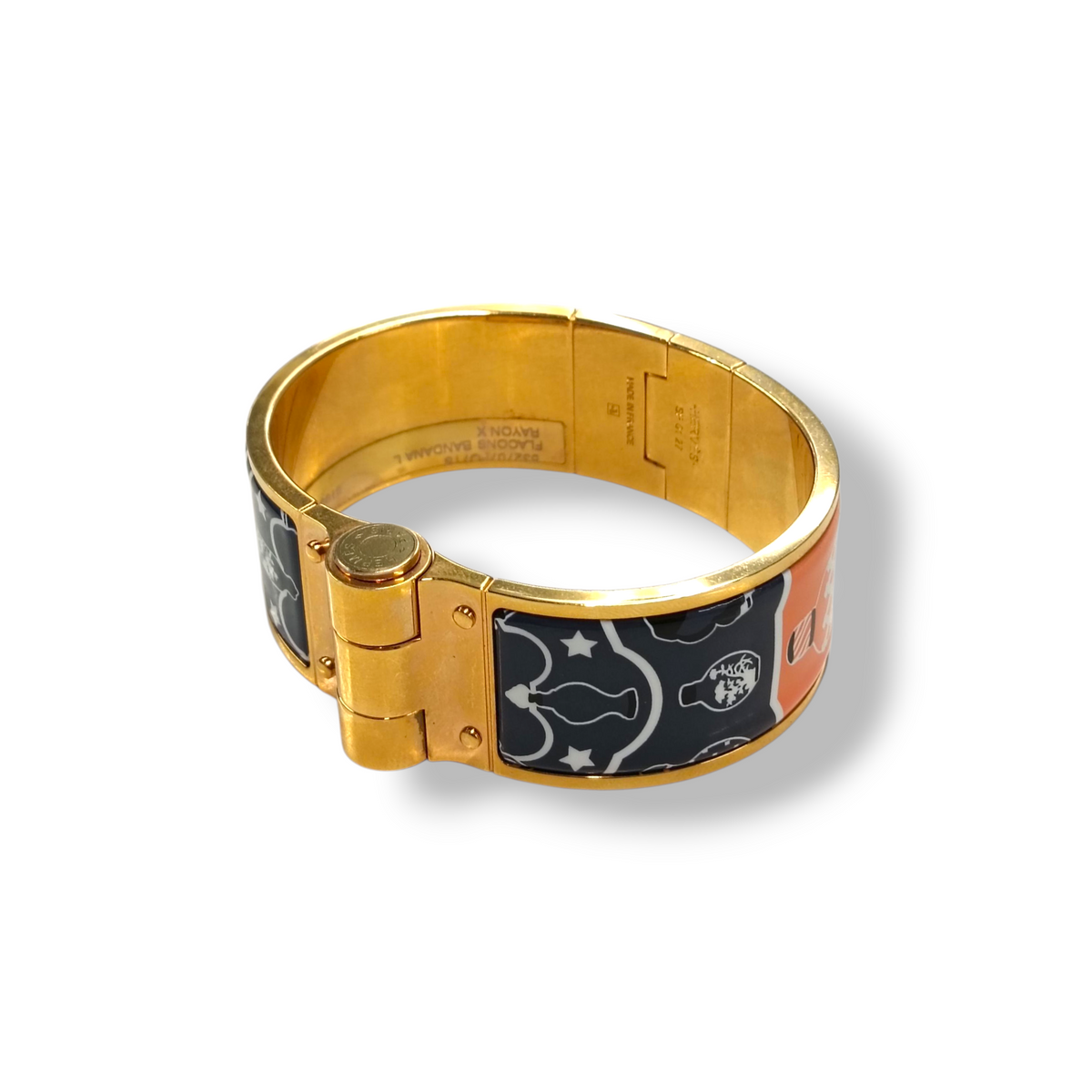 HERMES BRACELET RANK(B) ORANGE/BLUE