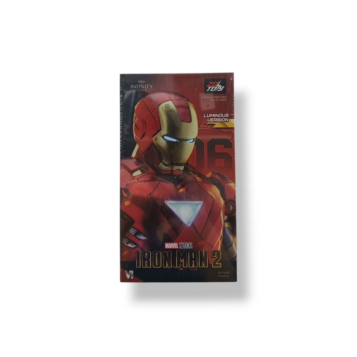 FIGURE ZD TOYS 1907-06 UNUSED ITEM IRON MAN MK6 WITH LIGHTIN