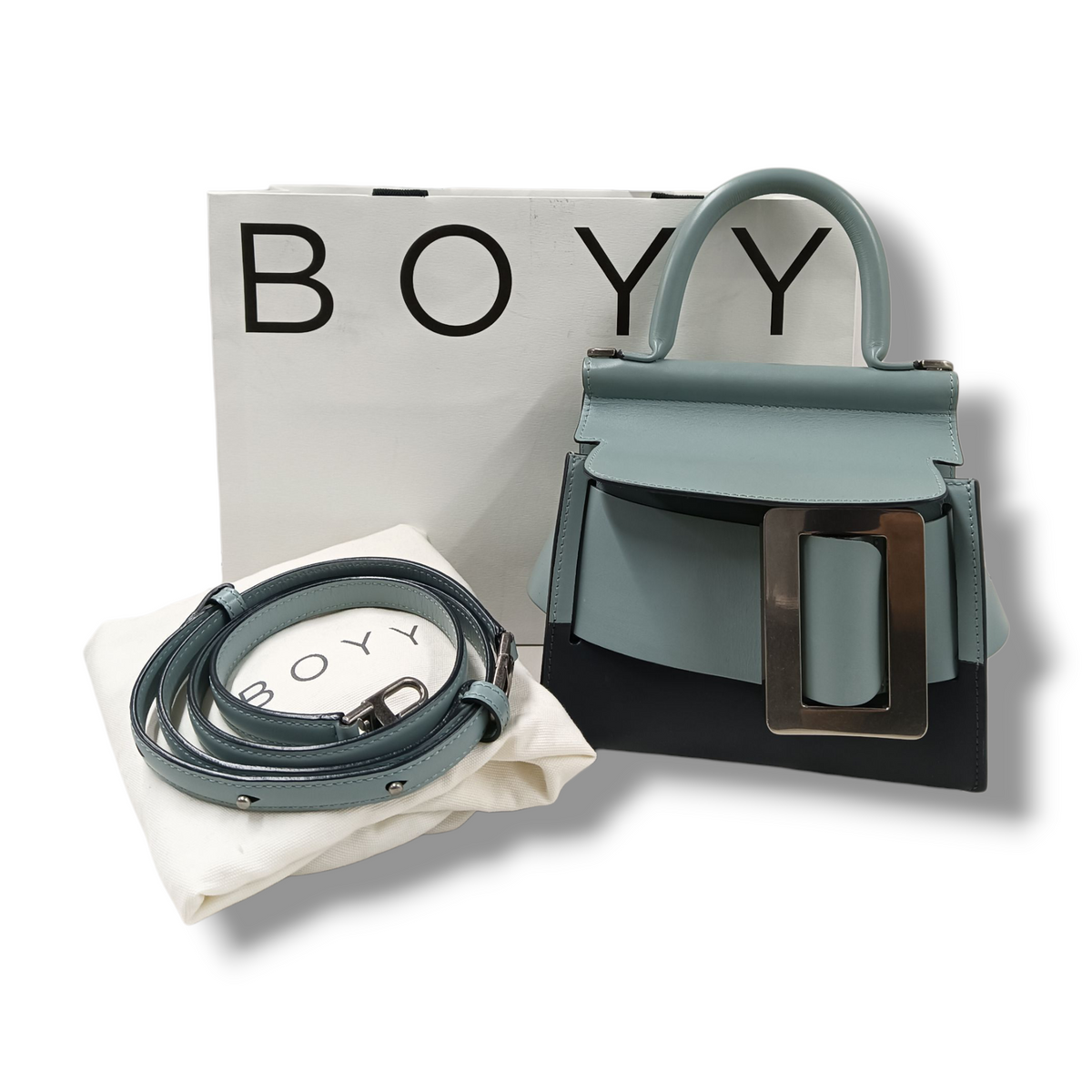 BOYY 2WAY BAG KARL 24 RANK(B) SKY BLUE/NAVY