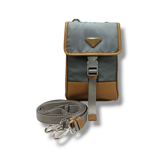 PRADA MINI SHOULDER BAG 2ZH109 RANK(A) BROWN AND GRAY 2020