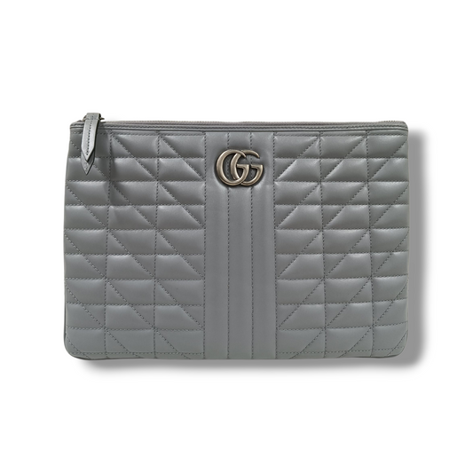 GUCCI CLUTCH BAG 525541 562600 RANK(AB) GRAY MARMONT