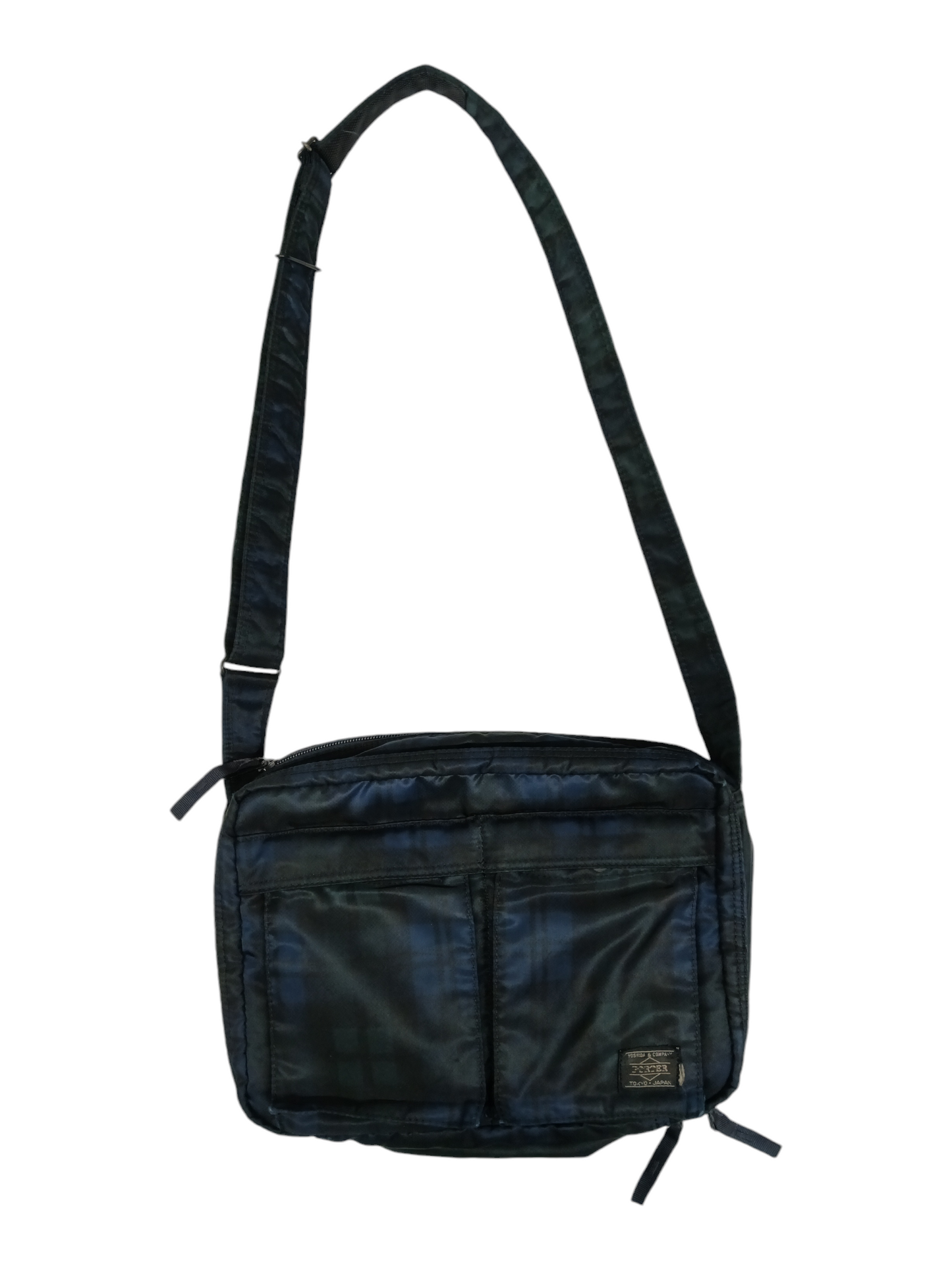 PORTER Shoulder Bag Navy/Green (Rank B)