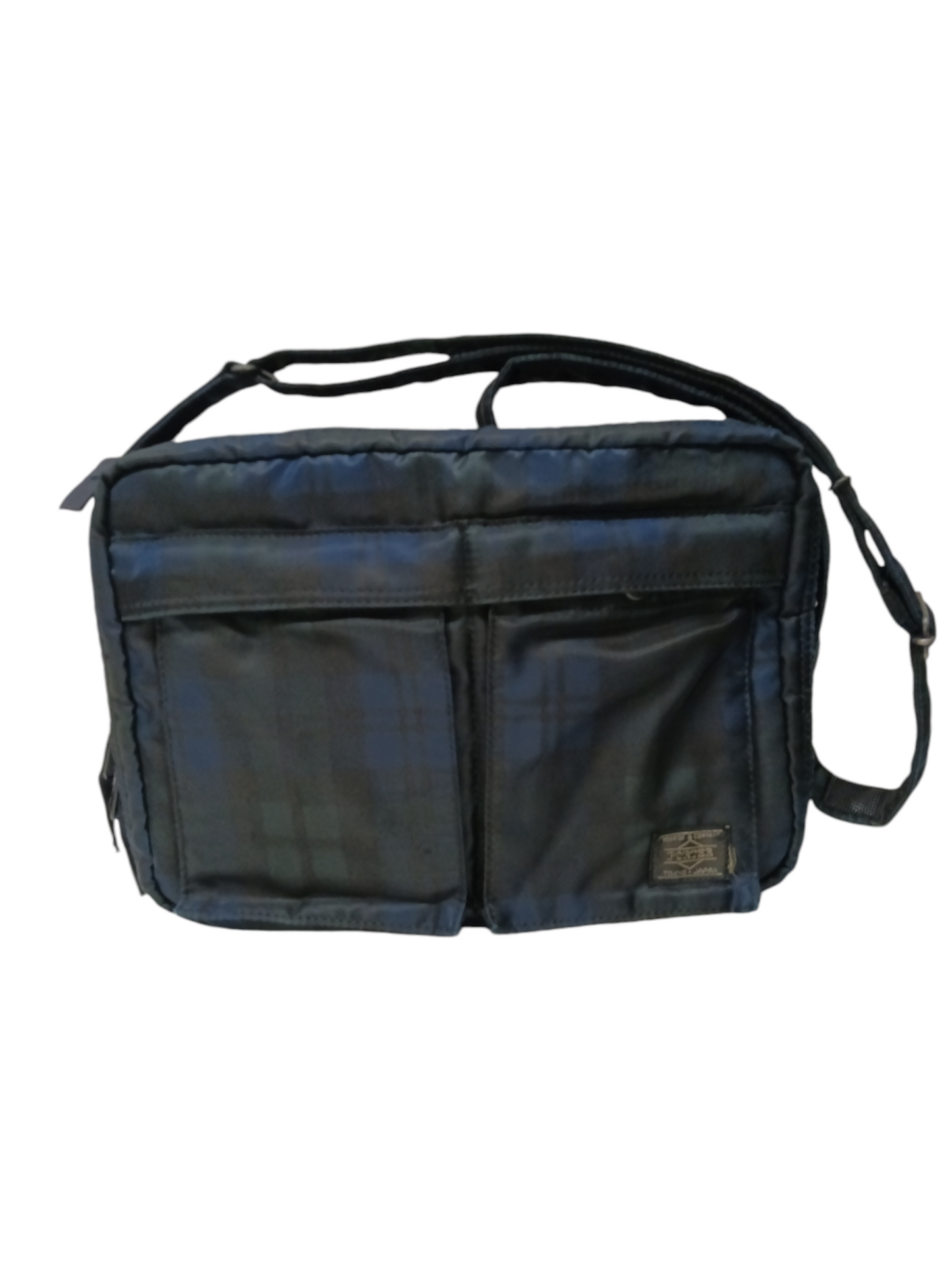PORTER Shoulder Bag Navy/Green (Rank B)