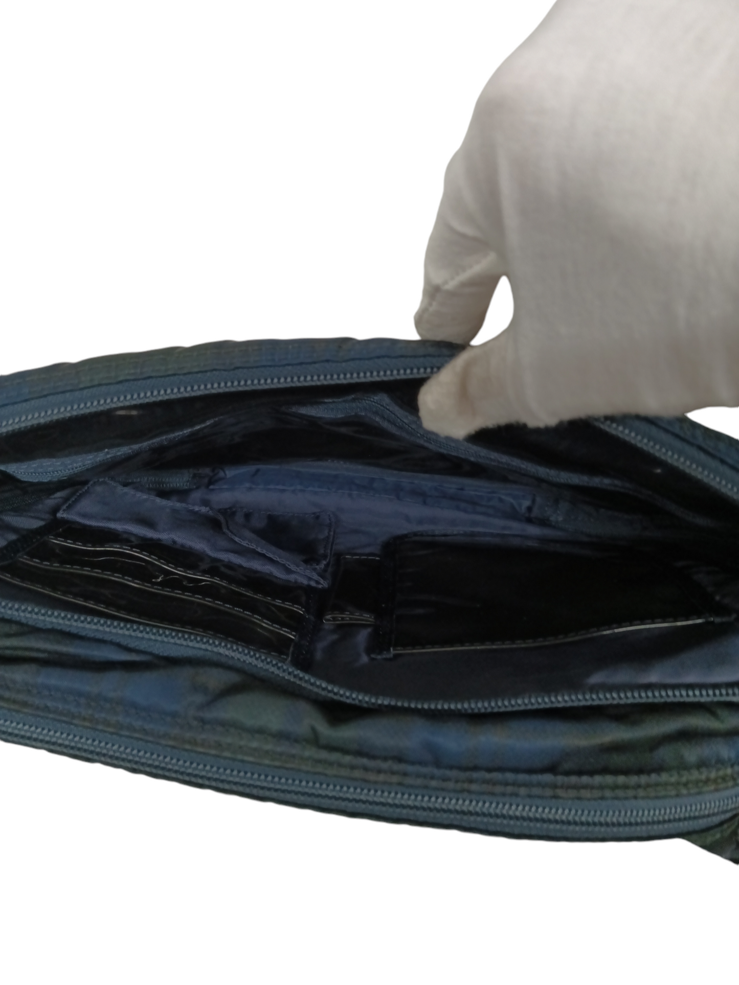 PORTER Shoulder Bag Navy/Green (Rank B)