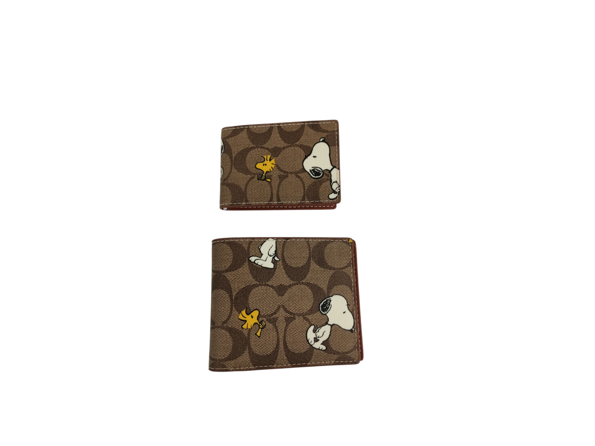 COACH x PEANUT WALLET CE714 BROWN