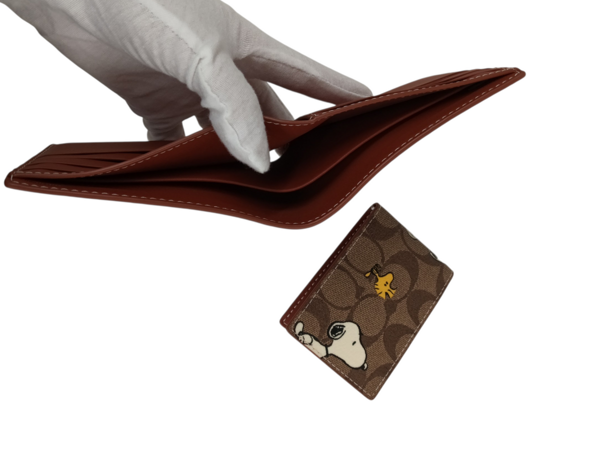 COACH x PEANUT WALLET CE714 BROWN