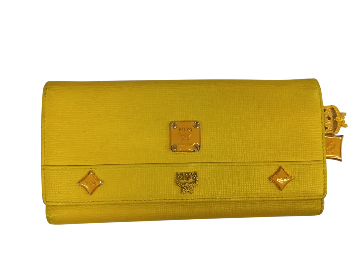 MCM LONG WALLET YELLOW