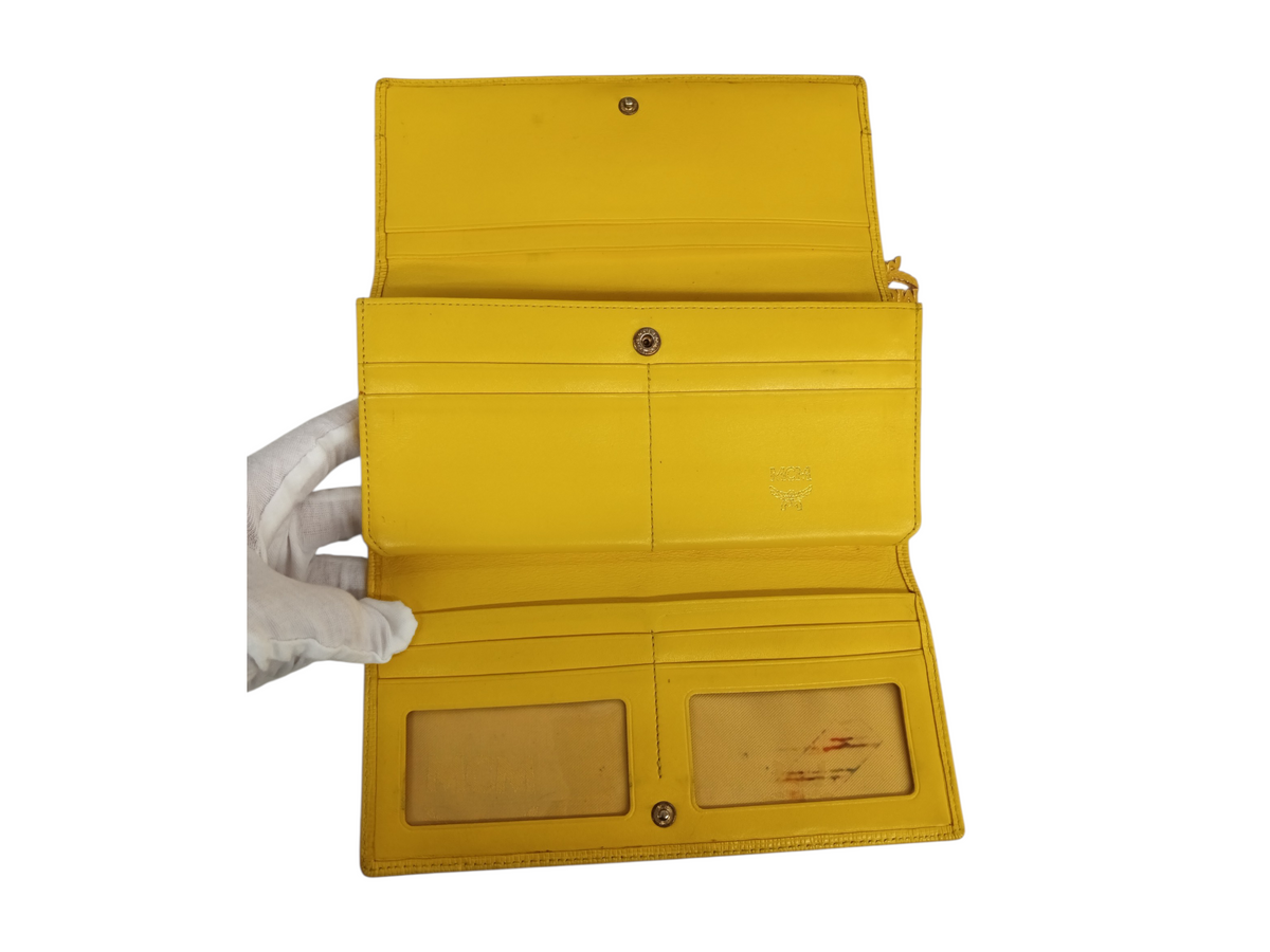 MCM LONG WALLET YELLOW