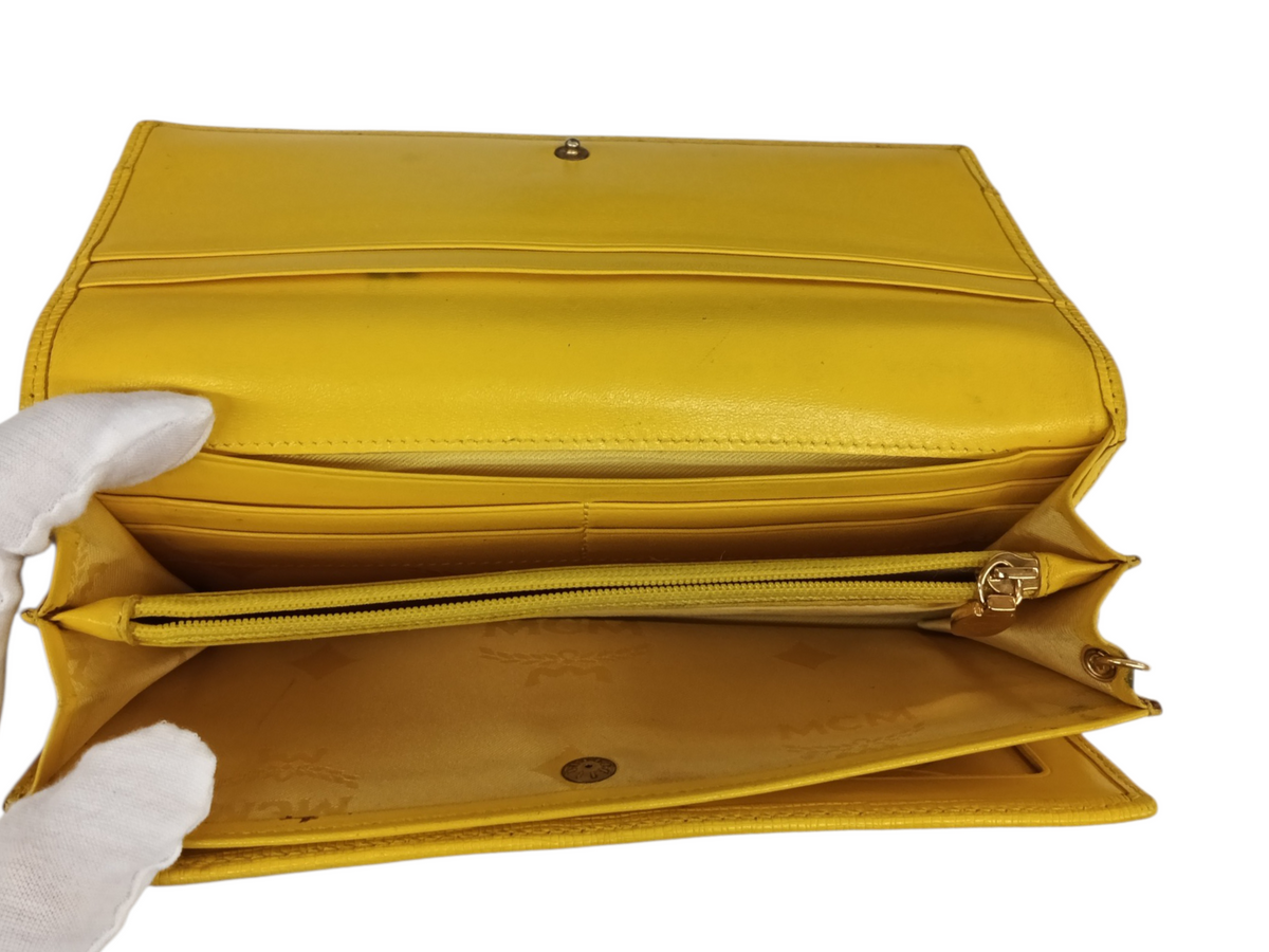 MCM LONG WALLET YELLOW