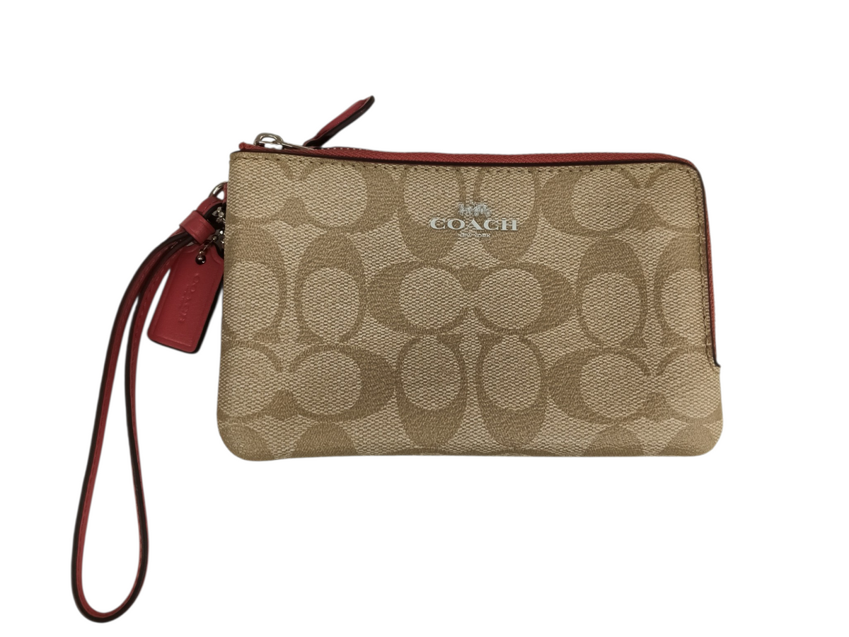 COACH POUCH F66506 BROWN AND PINK
