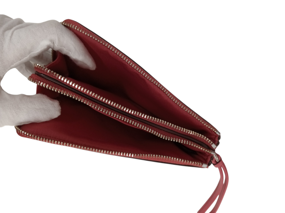 COACH POUCH F66506 BROWN AND PINK