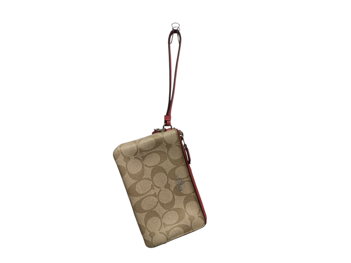 COACH POUCH F66506 BROWN AND PINK