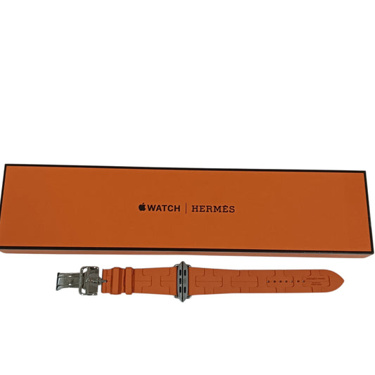 HERMES Apple Watch Strap Orange RG 02 54 Deployment Buckle Kilim **Stain