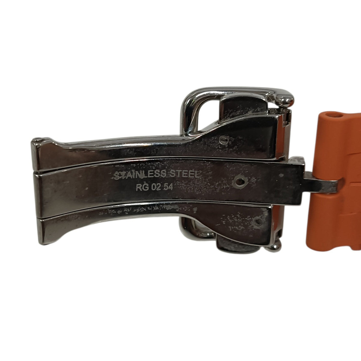 HERMES Apple Watch Strap Orange RG 02 54 Deployment Buckle Kilim **Stain