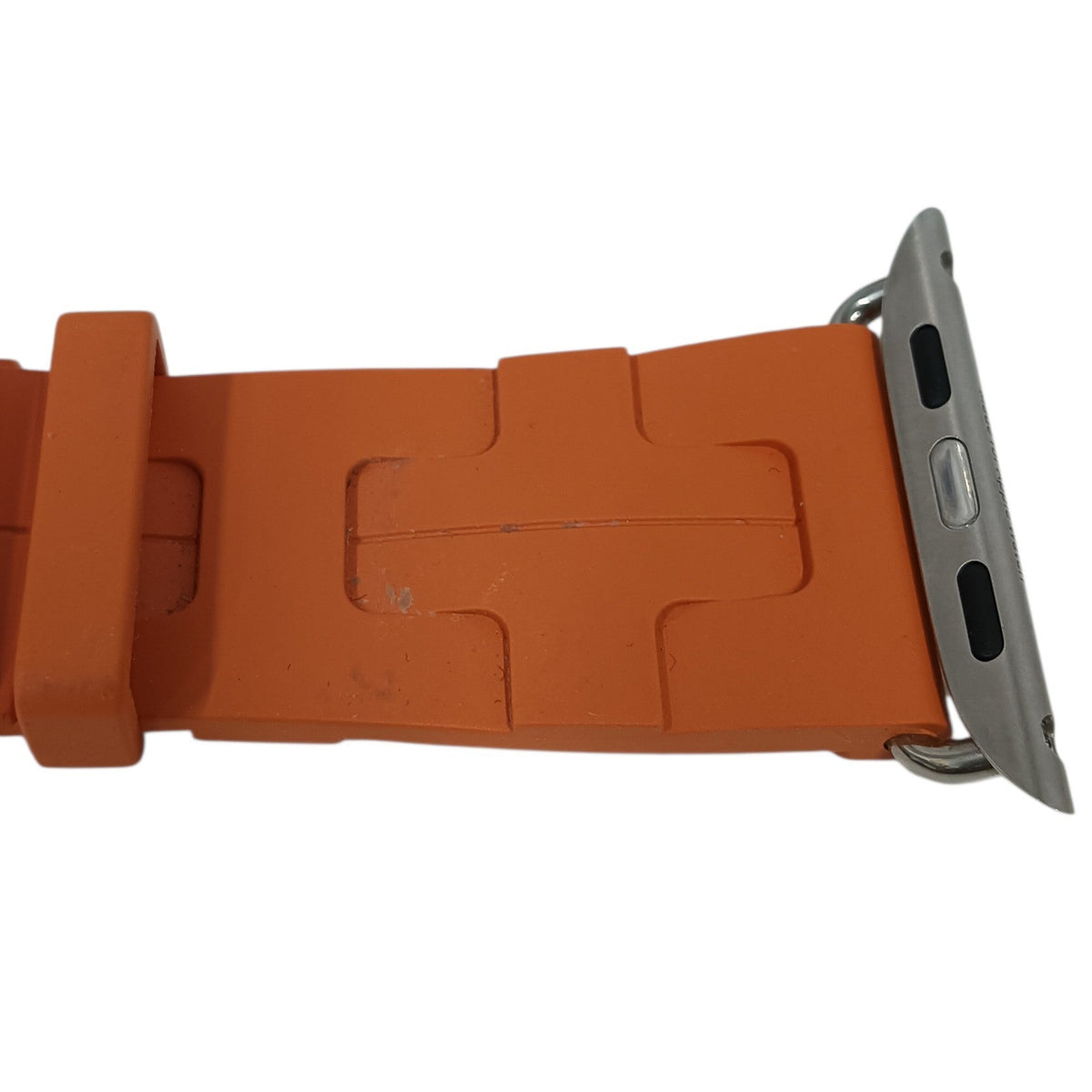 HERMES Apple Watch Strap Orange RG 02 54 Deployment Buckle Kilim **Stain