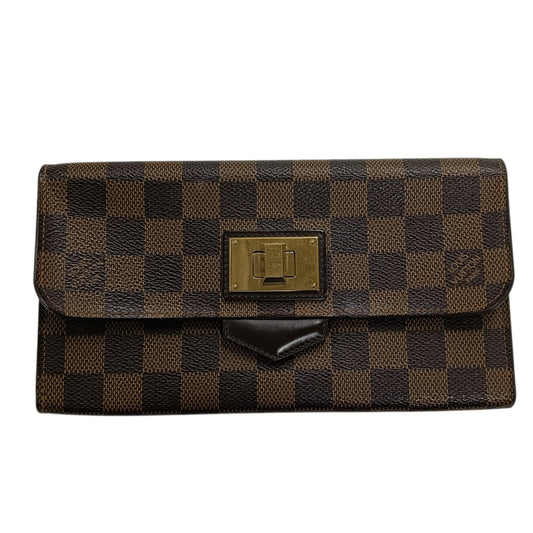 Long Wallet LOUIS VUITTON Damier N63017 Brown **Scratch/Damage