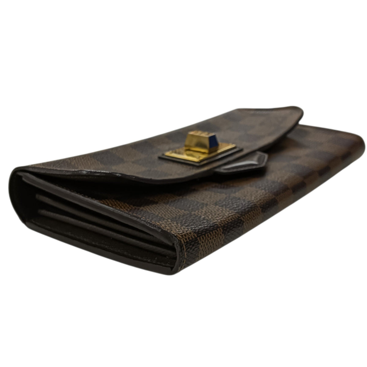 Long Wallet LOUIS VUITTON Damier N63017 Brown **Scratch/Damage