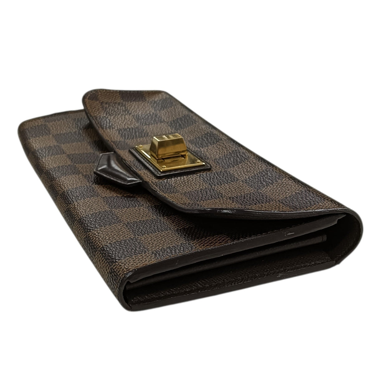 Long Wallet LOUIS VUITTON Damier N63017 Brown **Scratch/Damage