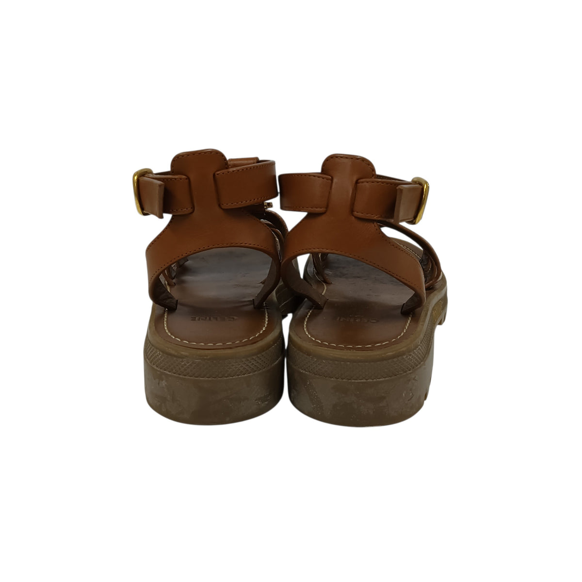 CELINE Sandal 37 Lady's Brown DE0243