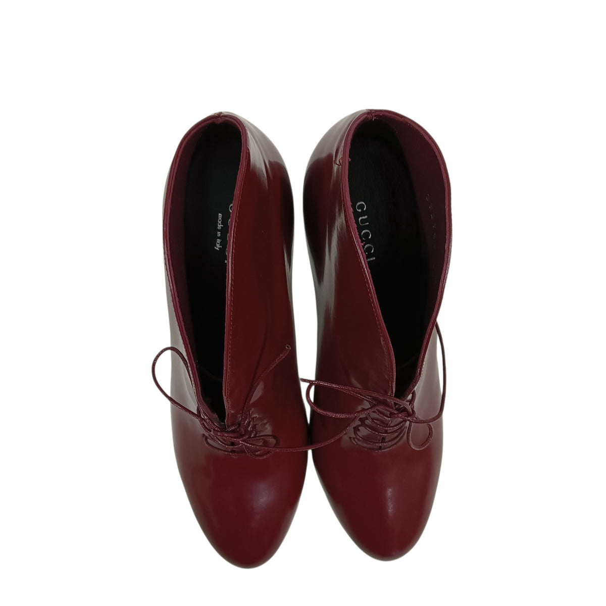 GUCCI Booties 36 Lady's Wine Red