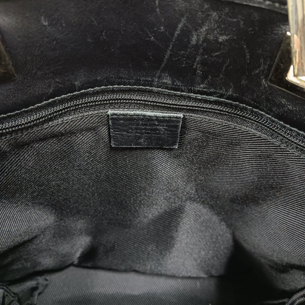 GUCCI Tote Bag 002.1099 Black **Strap Damage