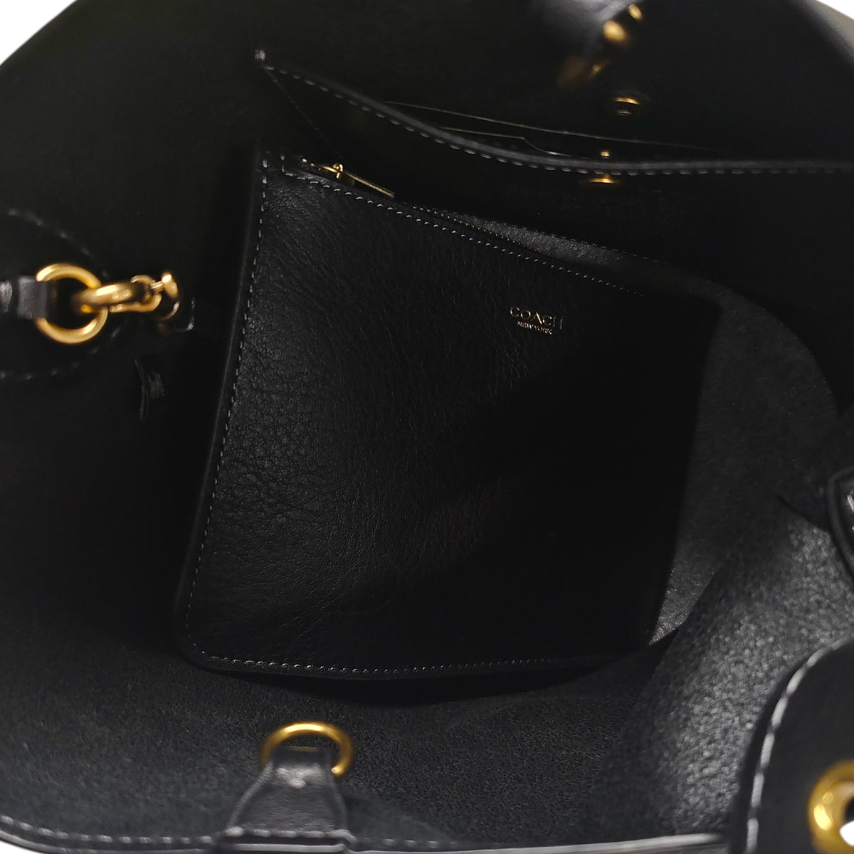 COACH Shoulder Bag Rank (B) Black Bleeker Bucket Bag 21 CX07