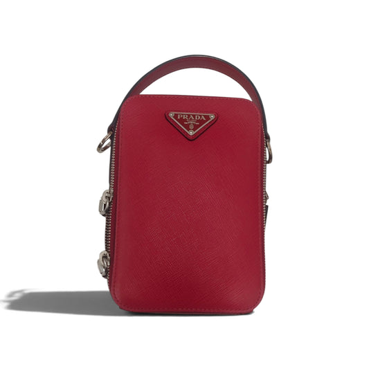 PRADA SHOULDER BAG 2VH067 RED 56 3 RANK (A)