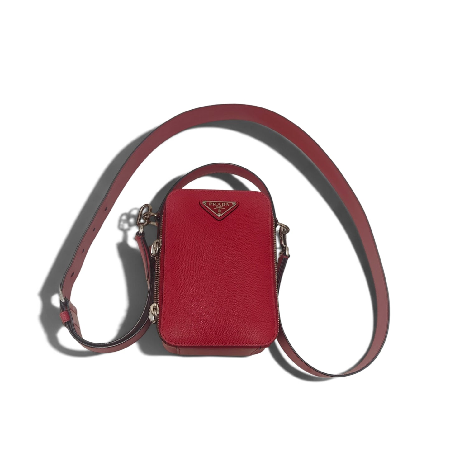 PRADA SHOULDER BAG 2VH067 RED 56 3 RANK (A)