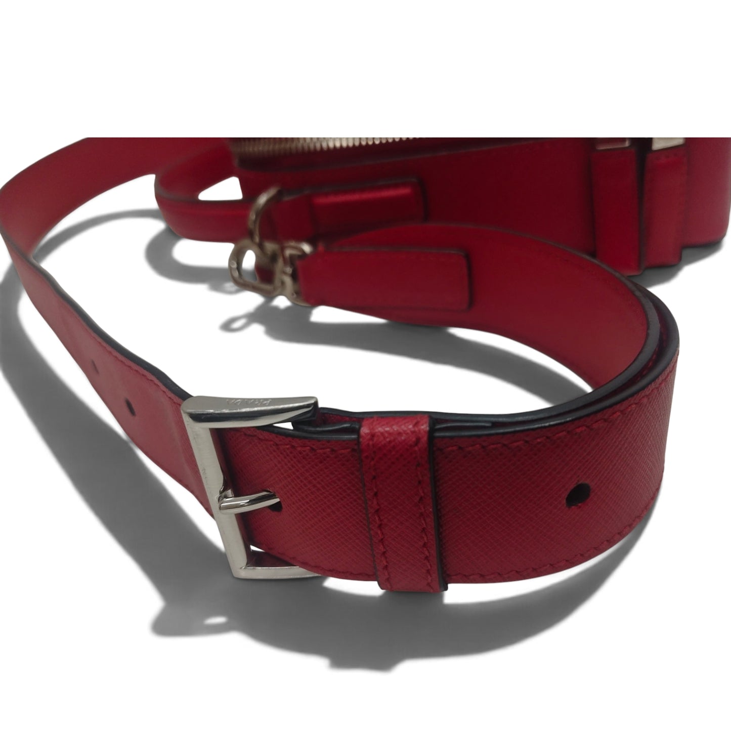 PRADA SHOULDER BAG 2VH067 RED 56 3 RANK (A)