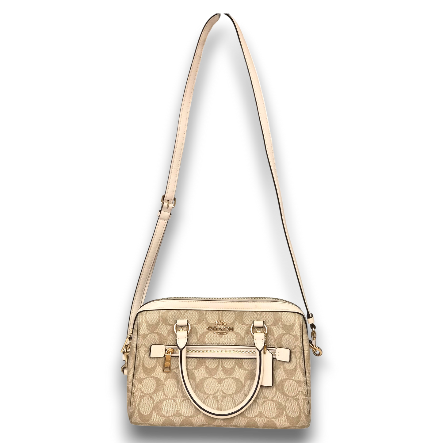 COACH 2WAY Bag F83607 Beige Rank(B)