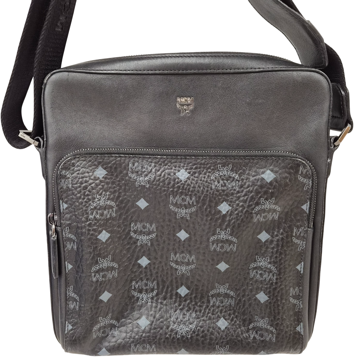 MCM Shoulder Bag MMM7A0T25BK001 Black Rank(B) Damage