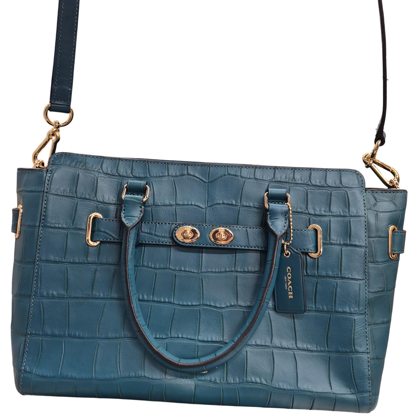 COACH Shoulder Bag F37099 Sky Blue Rank(B)