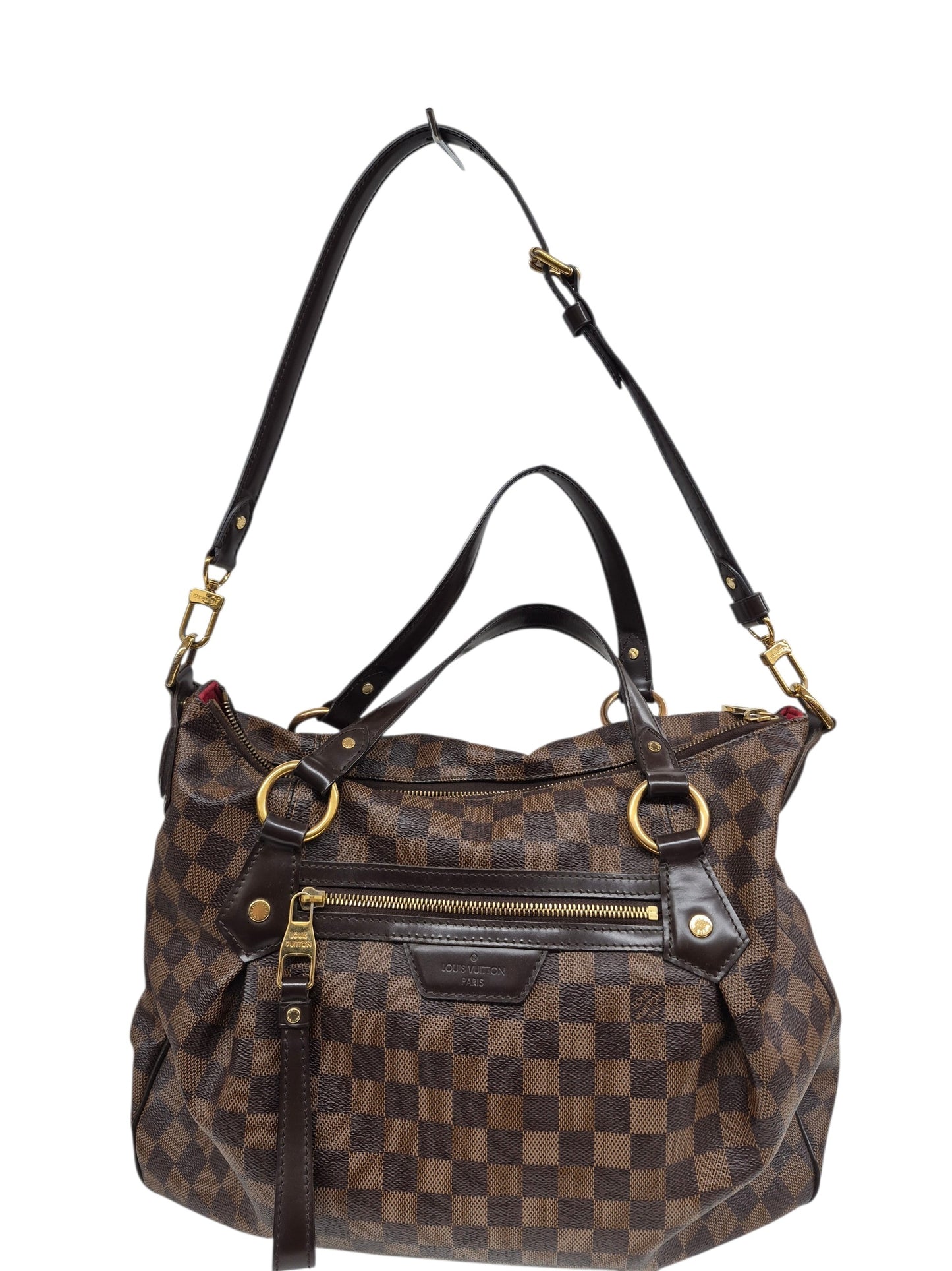 LOUIS VUITTON 2Way Bag Damier N41131 Brown Scratch  DU2163 Ebene evora mm