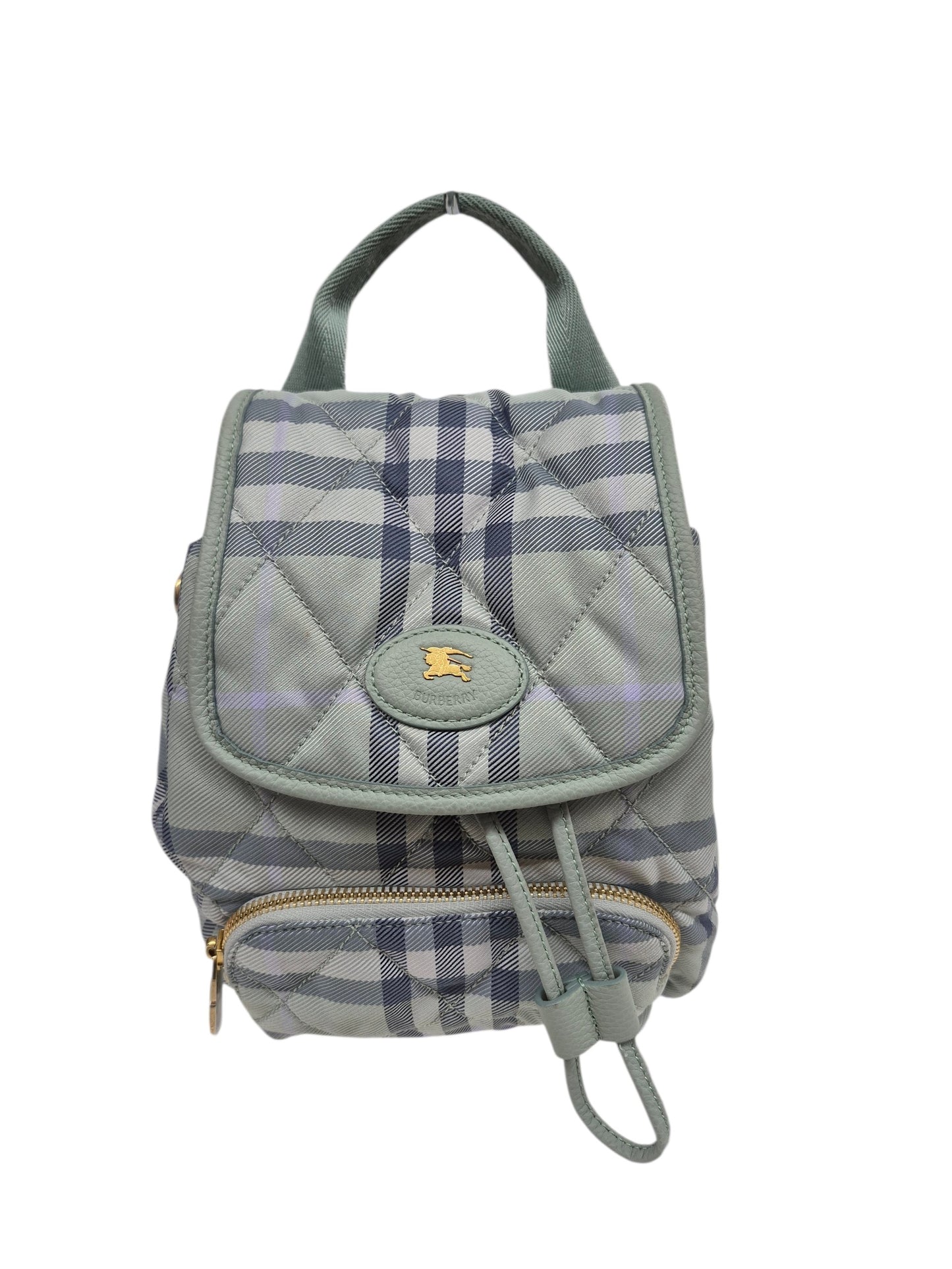 BURBERRY Mini Horseshoe Quill Green With Cloth Bag Lady's 8120872