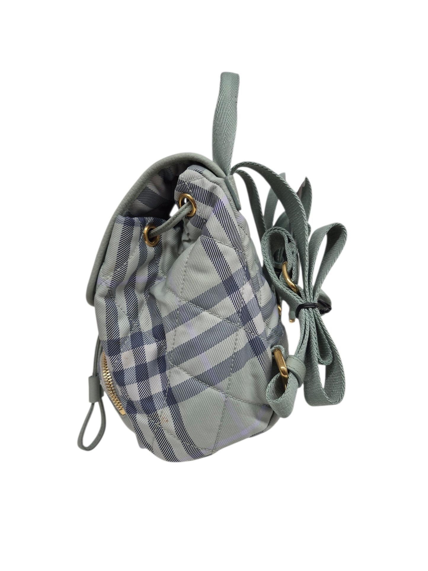 BURBERRY Mini Horseshoe Quill Green With Cloth Bag Lady's 8120872