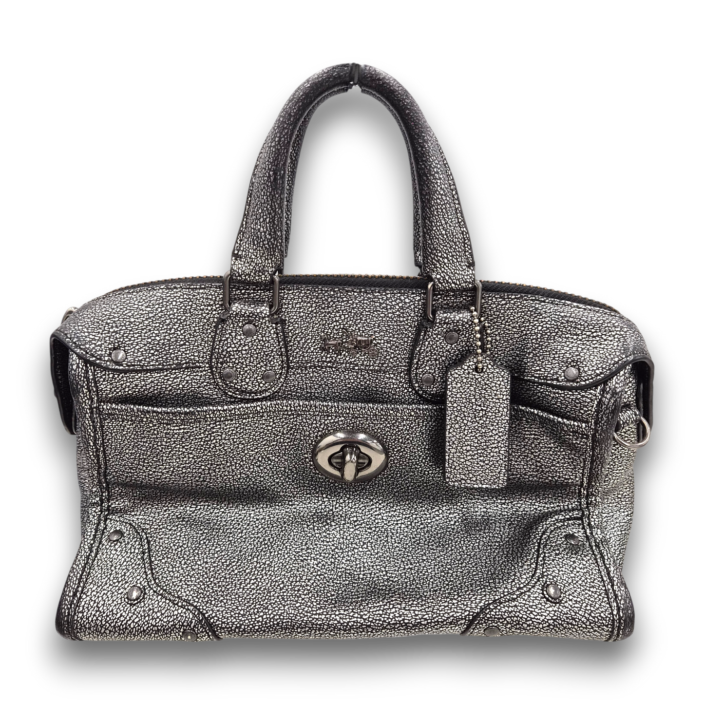COACH 2WAY Bag 33684 Silver Rank(B) Scratch