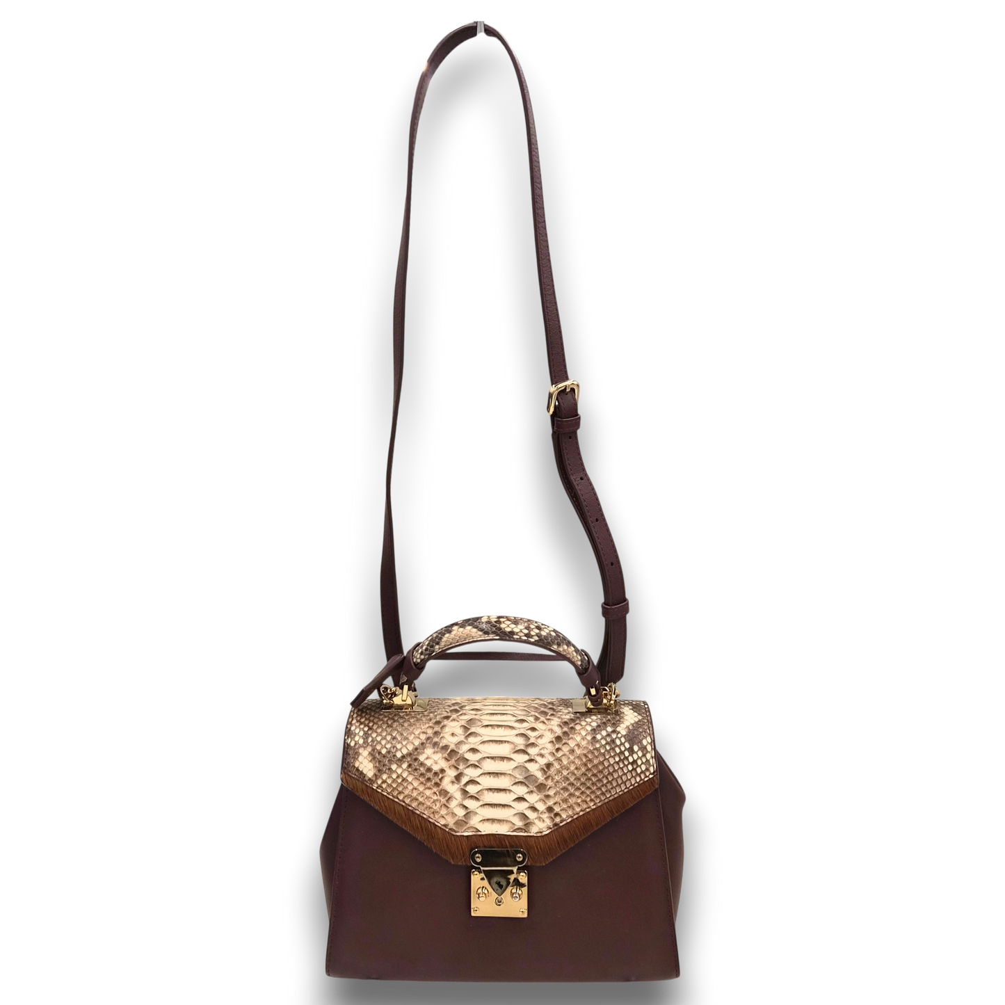 xotique Shoulder Bag Wine Red/Beige Rank(B)