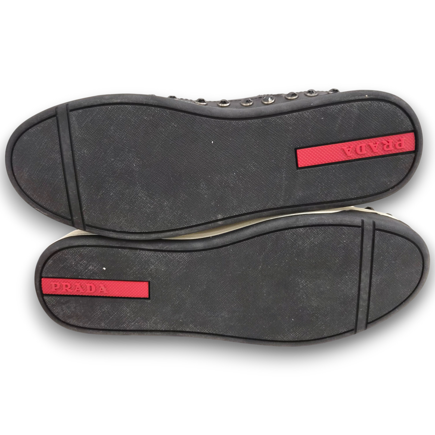 PRADA Short Boots SIZE 37 3T5735 Lady's Black Rank(B) Stain