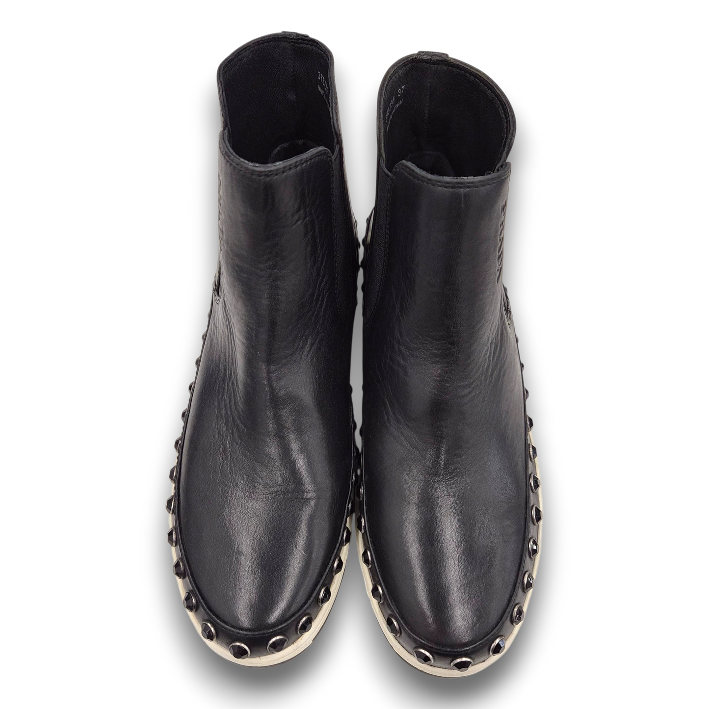 PRADA Short Boots SIZE 37 3T5735 Lady's Black Rank(B) Stain