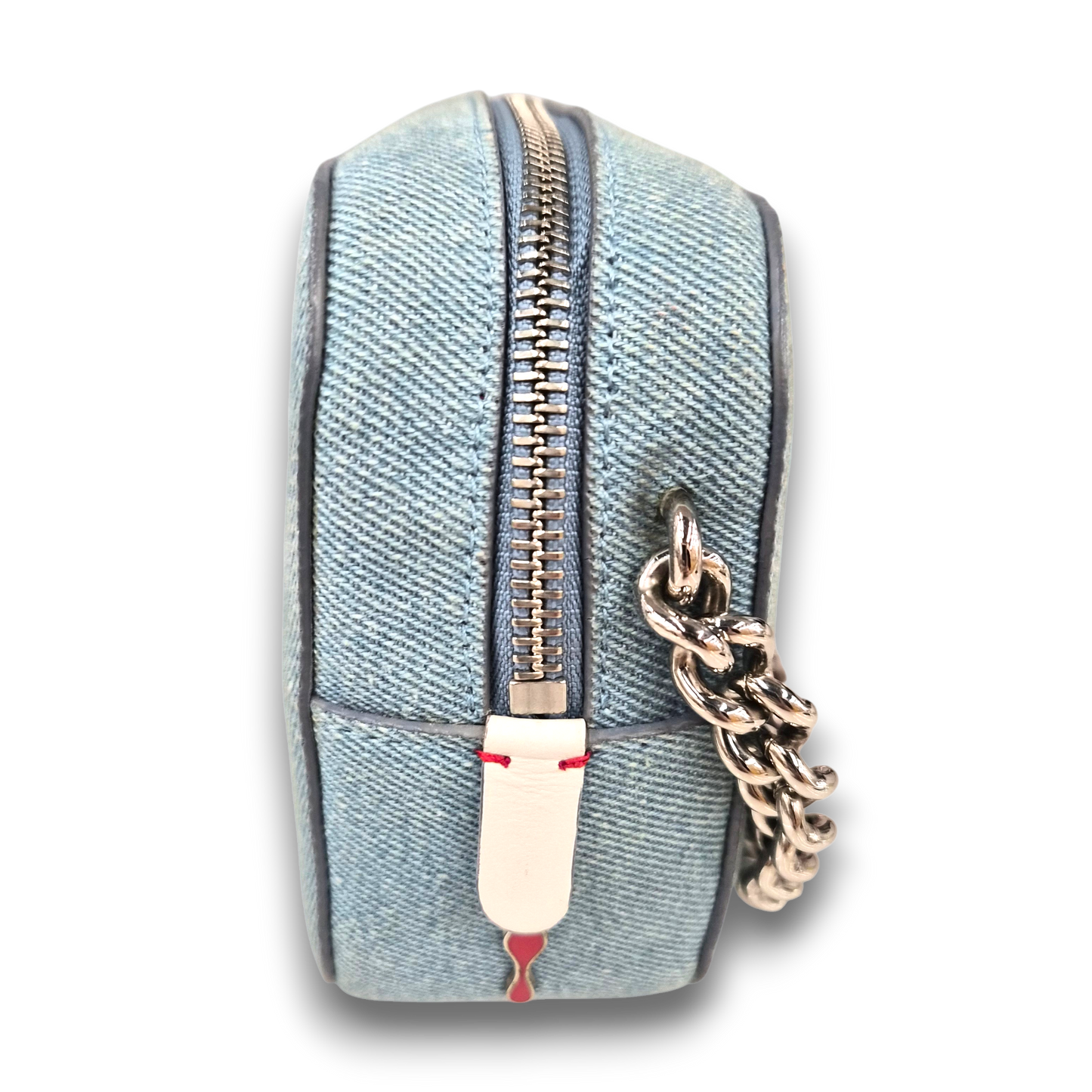 Christian Louboutin Shoulder Bag Sky Blue Rank(B) Stain