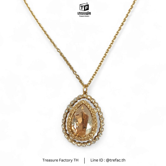 SWAROVSKI Necklace Gold crystal Rank A