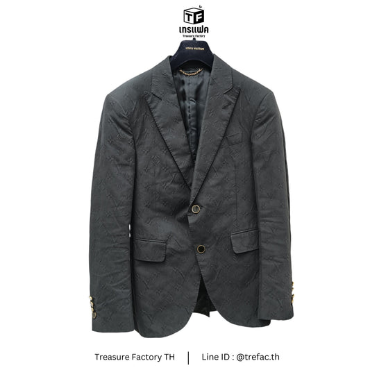 LOUIS VUITTON SUIT 44 Mens Black Rank (C)*In side damage RM191 LI0HGJ61E Plain Rainbow