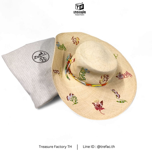 HERMES Hat Beige Rank B