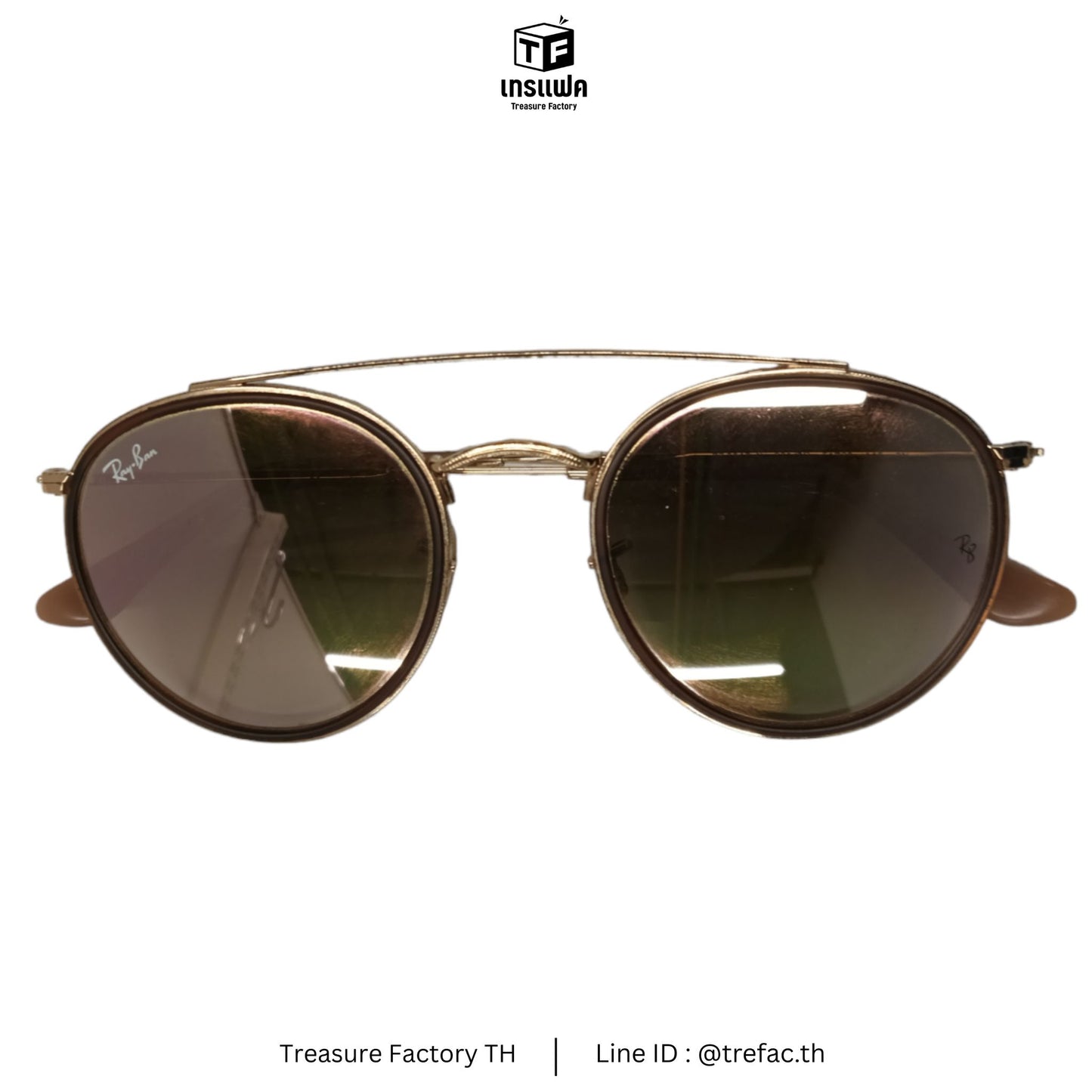 RAY-BAN Sunglasses Gold  RB3647 Rank B