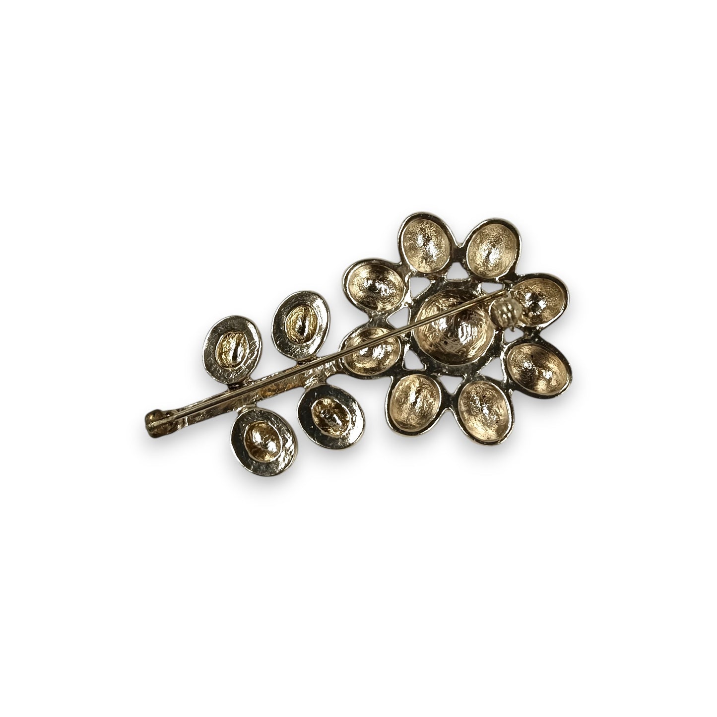 Brooch CHANEL Rank (B) Gold/Gray/Blue A96893