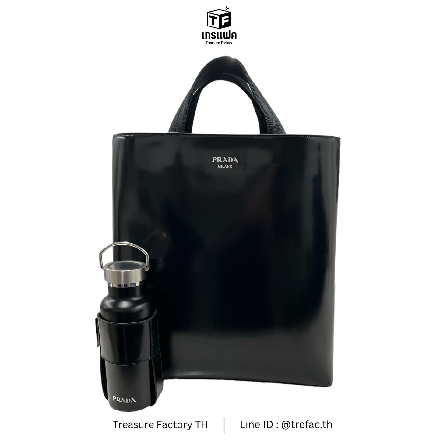 PRADA Tote Bag with water bottle
