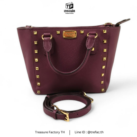 MICHAEL KORS 2WAY Bag 35S7GD1C1L Crimson *Stain* Rank B