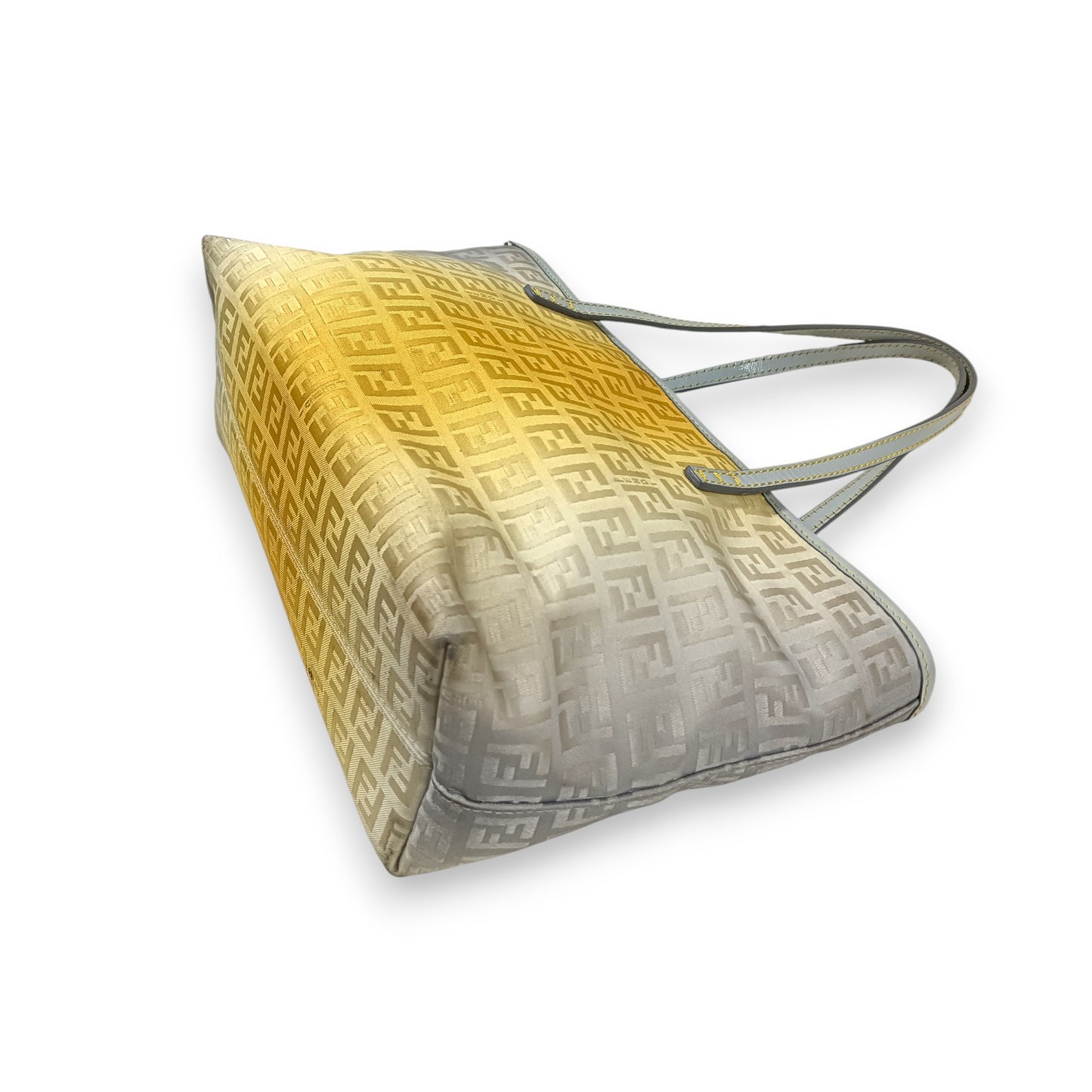 FENDI Tote Bag 8BG099 Rank (B) Gray/Yellow Stain