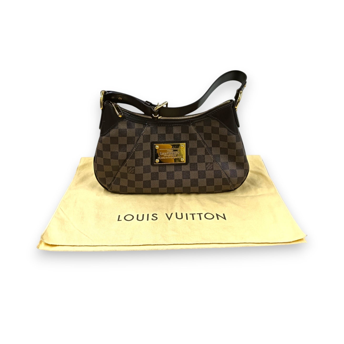 LOUIS VUITTON Handbag Thames PM Damier Rank (B) Brown AR3098* Sticky
