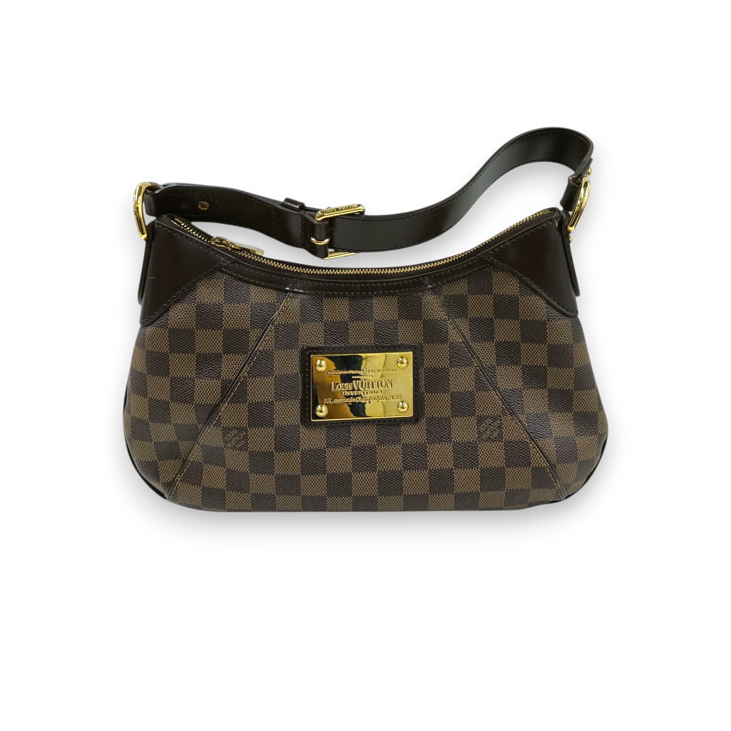LOUIS VUITTON Handbag Thames PM Damier Rank (B) Brown AR3098* Sticky